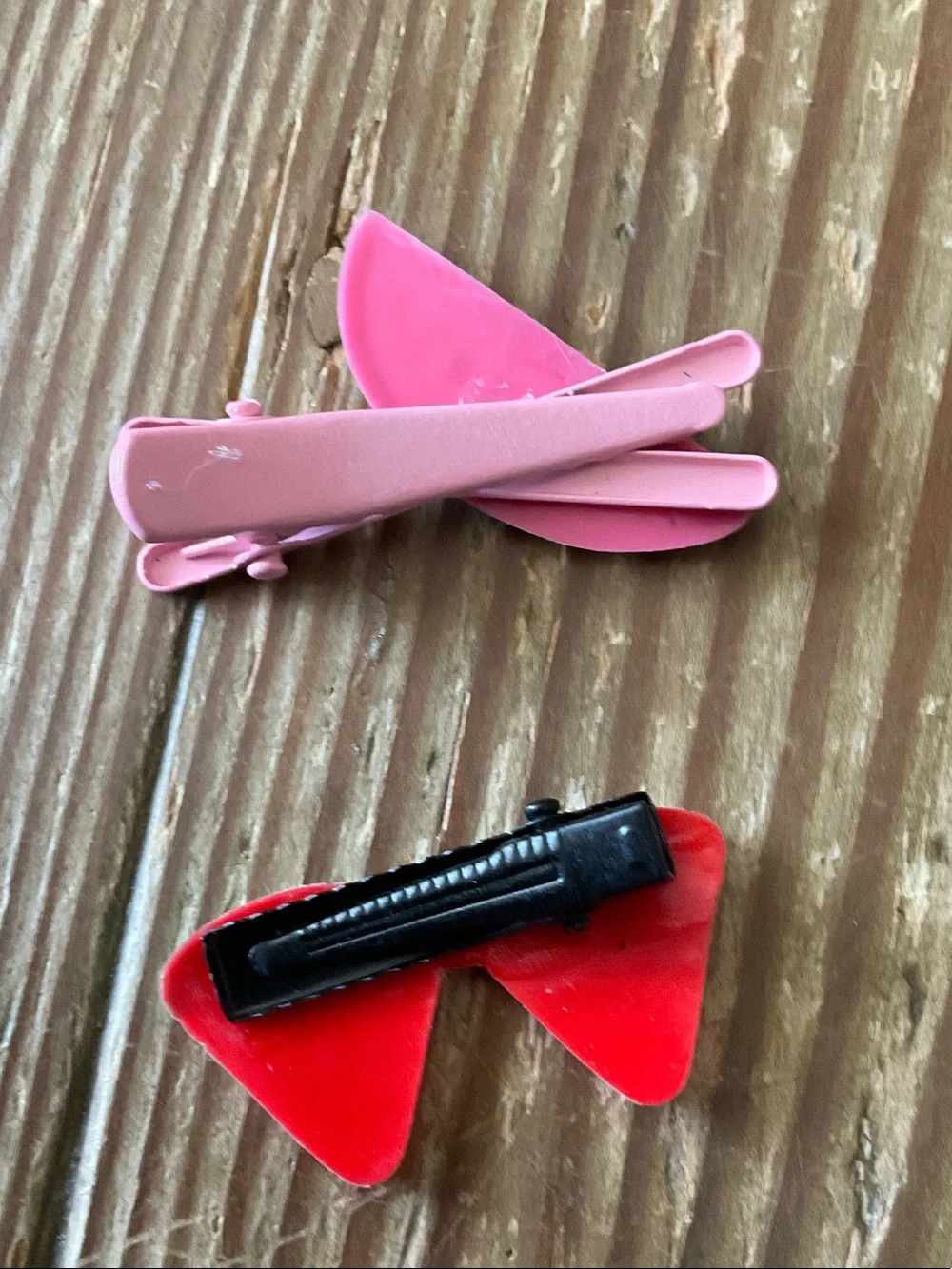Kids Watermelon Hair Clip Duo - Pink, Red & Green